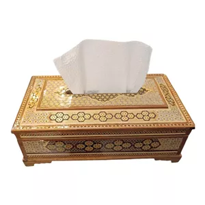 جعبه دستمال کاغذی خاتم کاری مدل نوشا