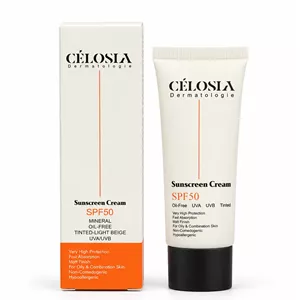 کرم ضد آفتاب رنگی سلوسیا SPF 50 مناسب پوست چرب و مختلط