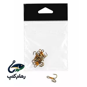 قلاب سه شاخ ماهیگیری طلایی ده عددی