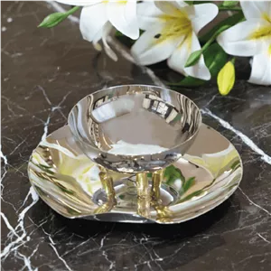 پیاله و پیش دستی استیل برنج اِنزو (ENZO) هندی وارداتی کد 9911 9910