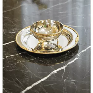 پیاله و پیش دستی استیل برنج فرشته هندی وارداتی کد 6923
