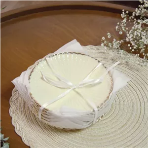 پیش دستی چینی لبه موج دار طلایی بن چاینا وارداتی کد 8023