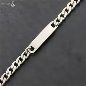 دستبند زنجیری مردانه طرح حکاکی
