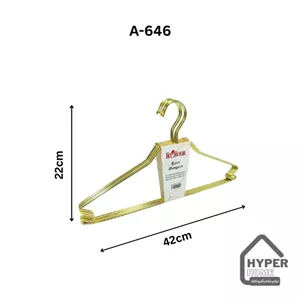 چوب لباس طلایی ضخیم قلاب دار فلاور A-646