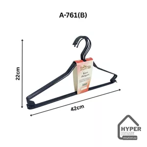 چوب لباس مشکی مات قلاب دار فلاور A-761(B)