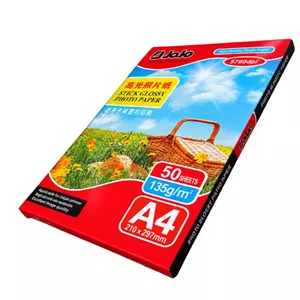 فتوگلاسه 135 گرم پشت چسبدار 50برگی - A4 جوجو Jo Jo