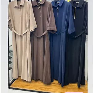 پیراهن سیلک زیپ‌دار